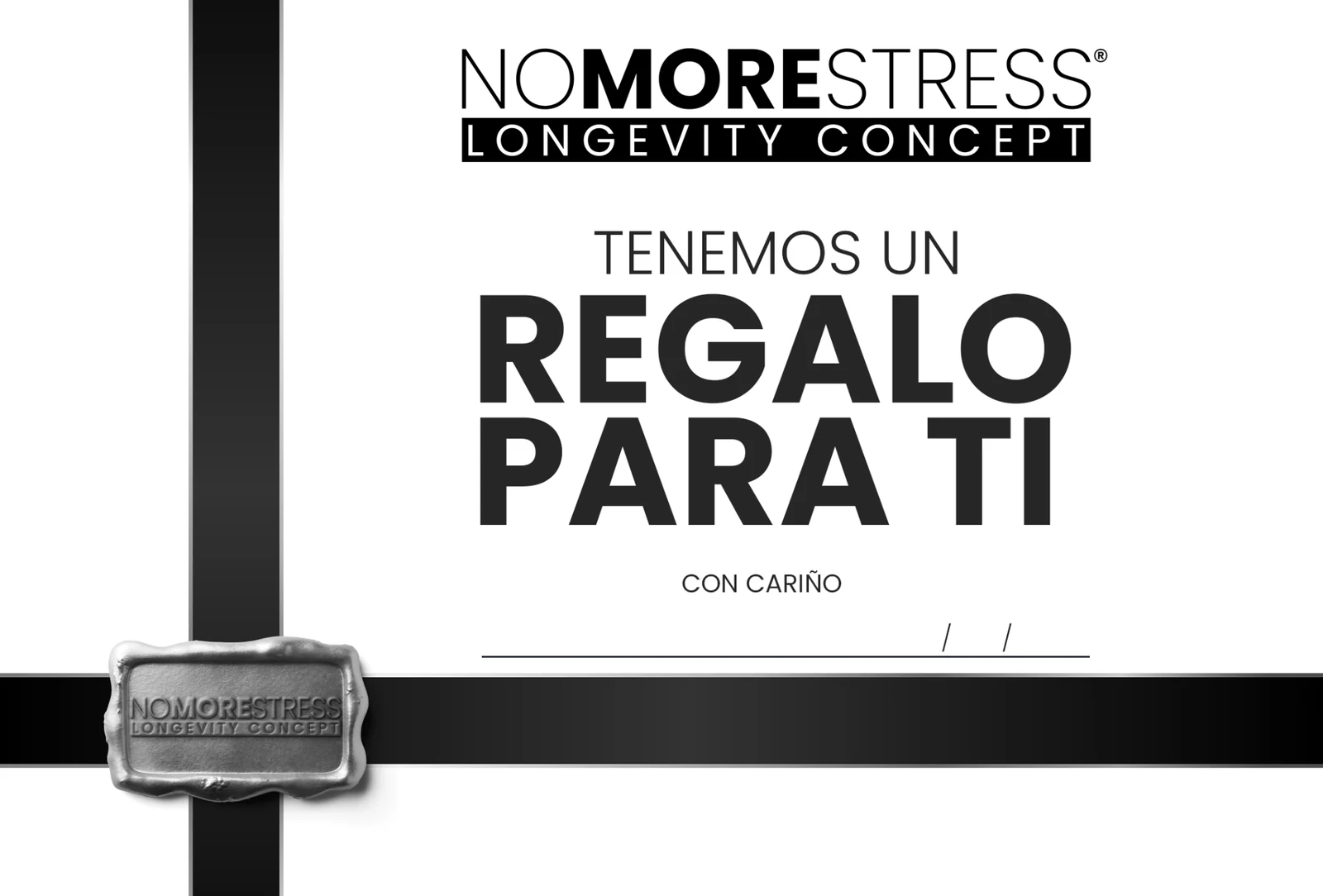 Frente de la tarjeta: tenemos un regalo para ti